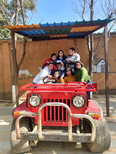 Jeep ride at the offsite