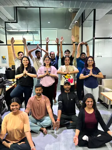 Yoga session at the office